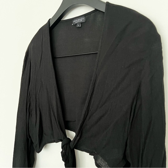 SOUTH BEACH 2-Piece Tie Front Top With Slit Maxi Skirt Set - Picture 10 of 15